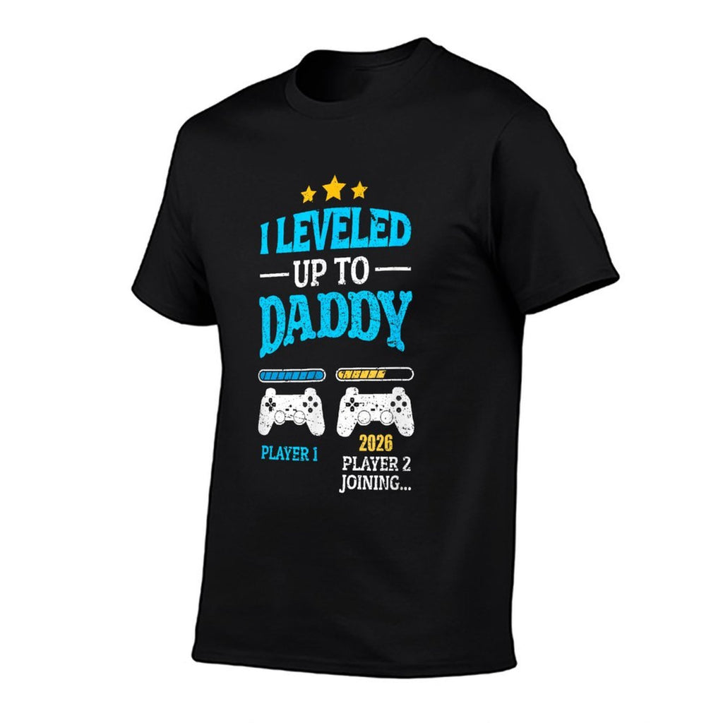 New Dad Fathers Day Leveled Up To Daddy 2026 Level Unlocked  Oversized Silhouette T-Shirt