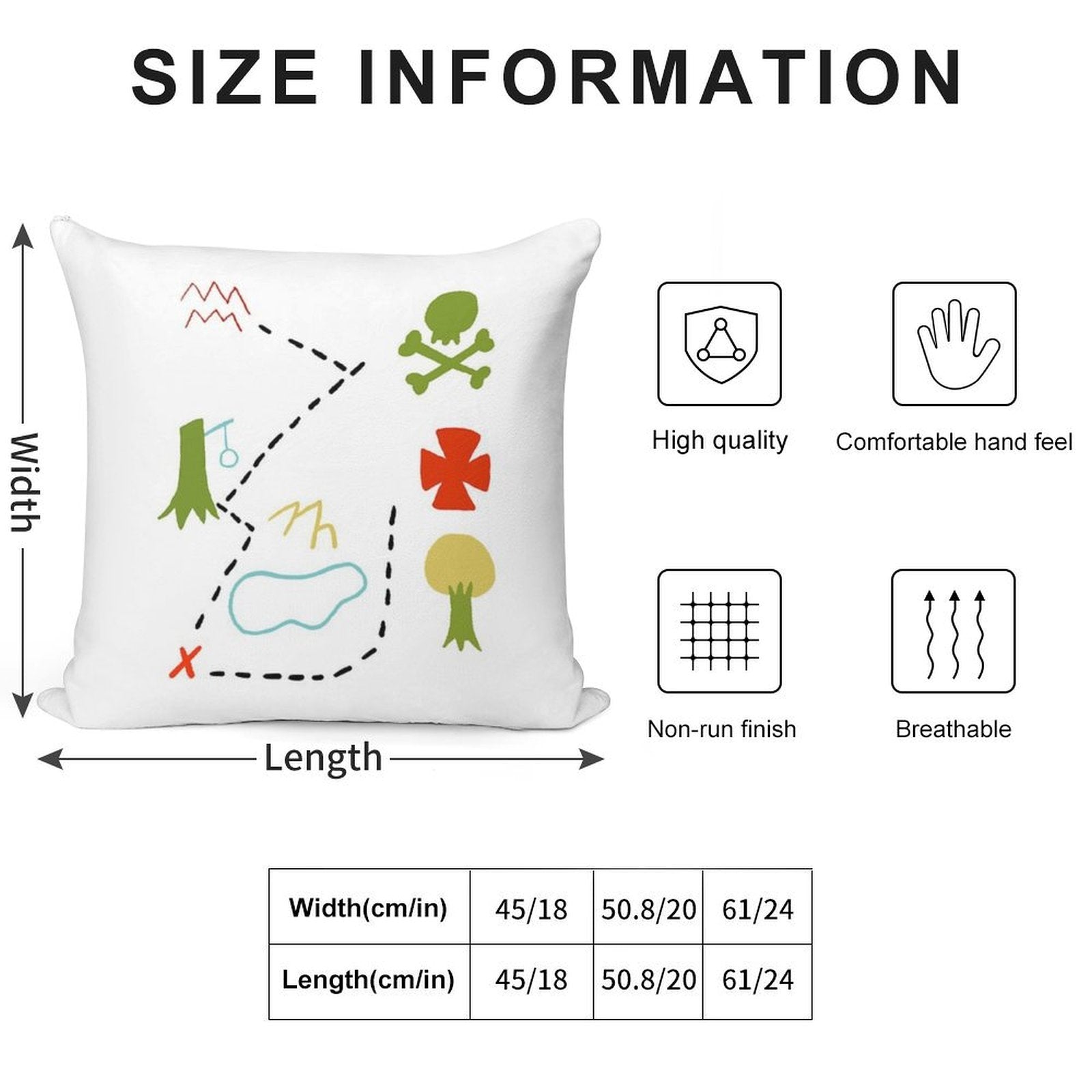 Peter Pan Map Soft Style Accent Throw Pillow