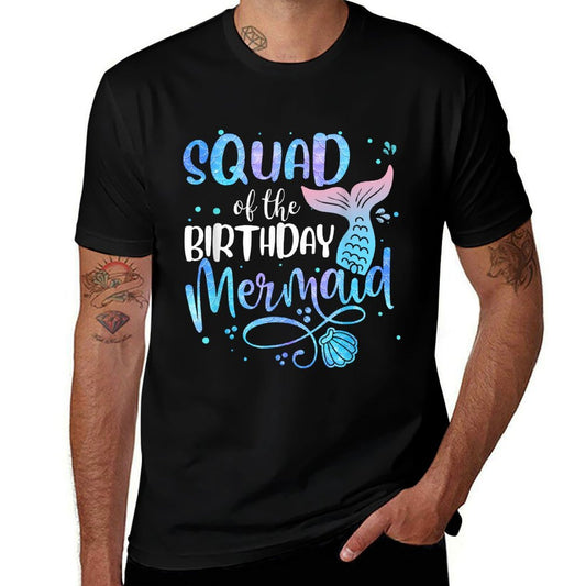 Squad Of The Birthday Mermaid Family Matching Party Squad  Classic T-Shirt