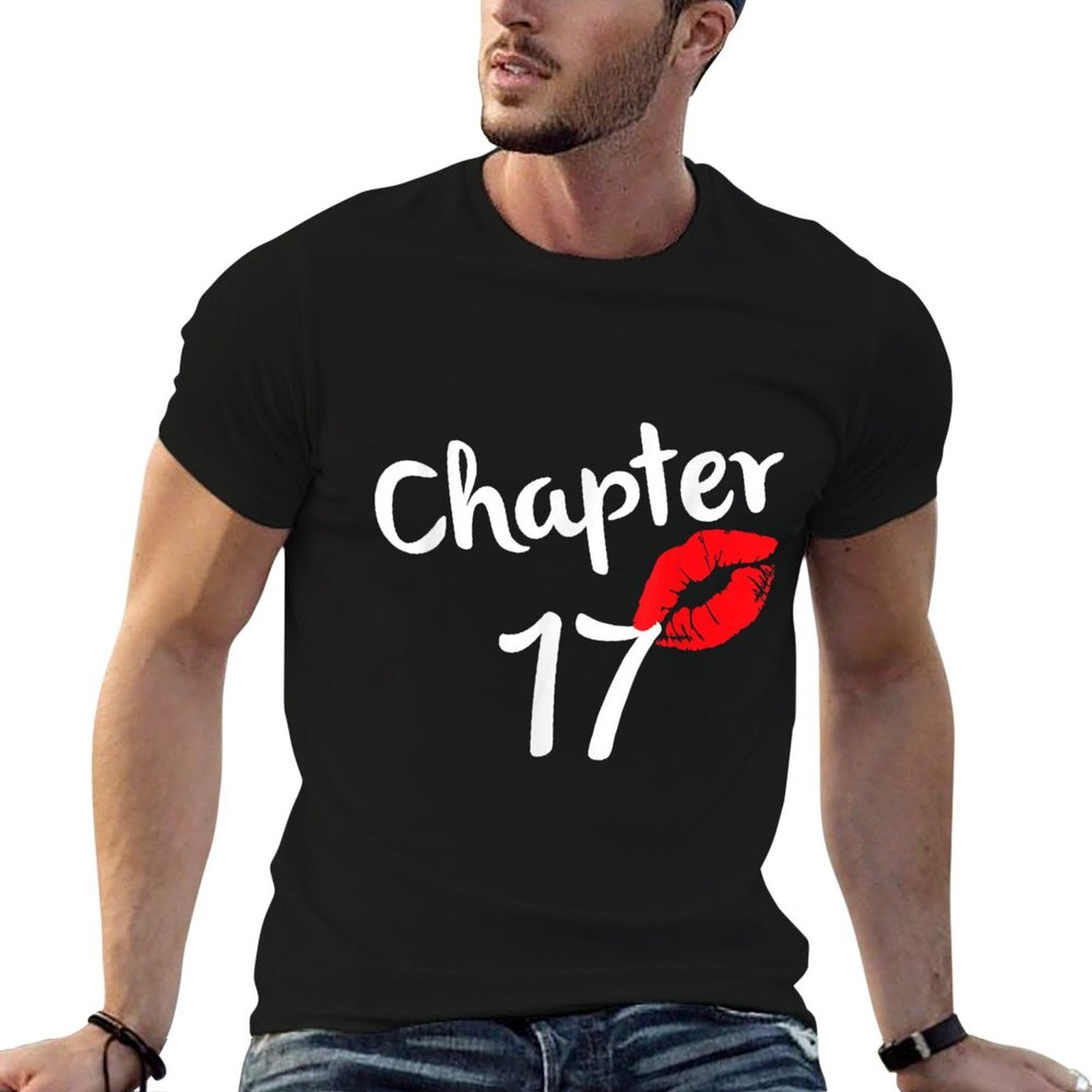Chapter 17 Years 17th Happy Birthday Lips Girls Born In 2004  Classic T-Shirt