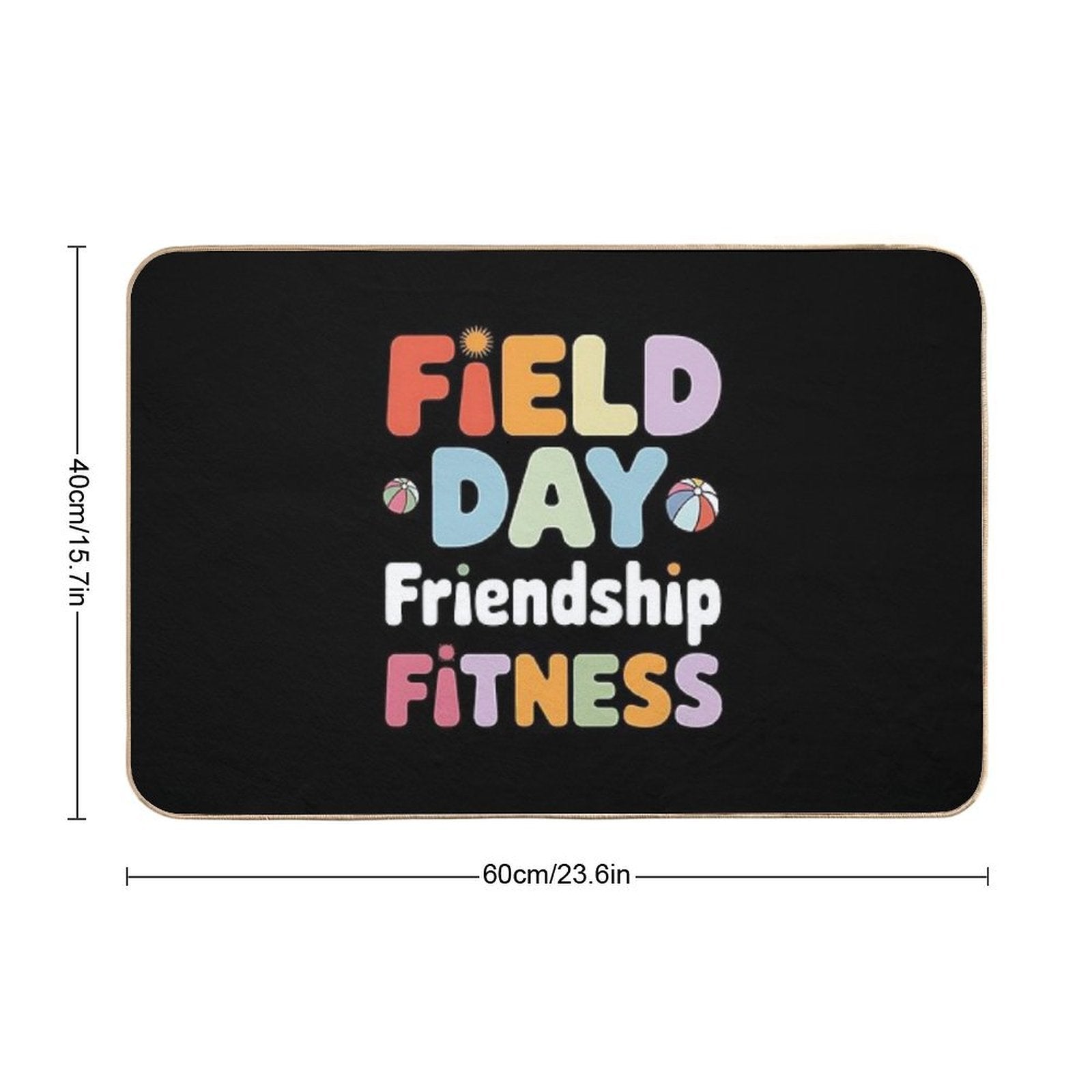 Field Day Fun Friendship Fitness Kids Teacher Field Day 2025 Durable Bath Mat