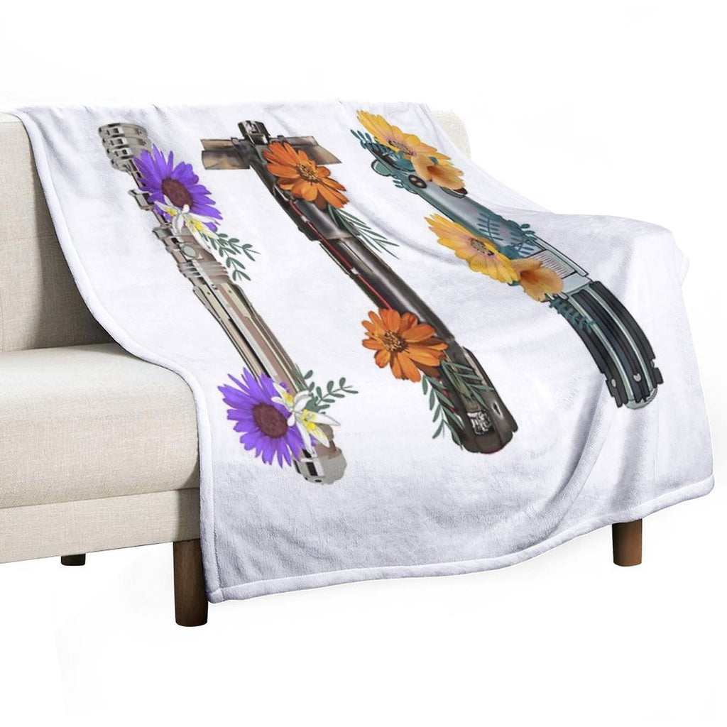 Lightsaber Flower Collection All-season Throw Blanket