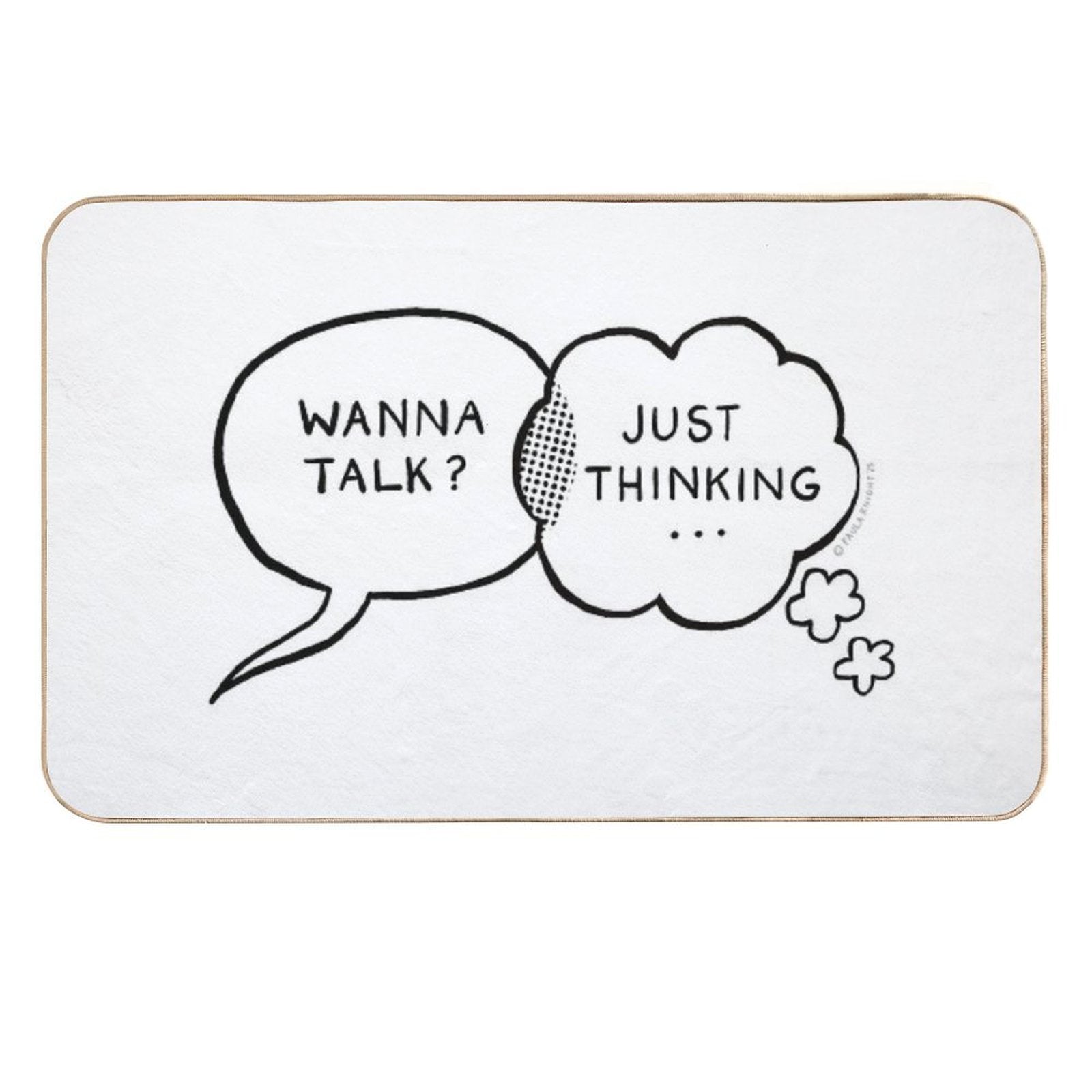 Speech And Thought Bubbles Chatting  Odorless Bath Mat