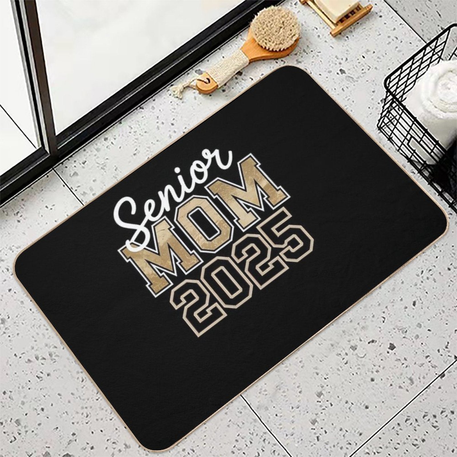 Mom Senior 2025 Proud Mom Of A Class Of 2025  Easy To Clean Bath Mat
