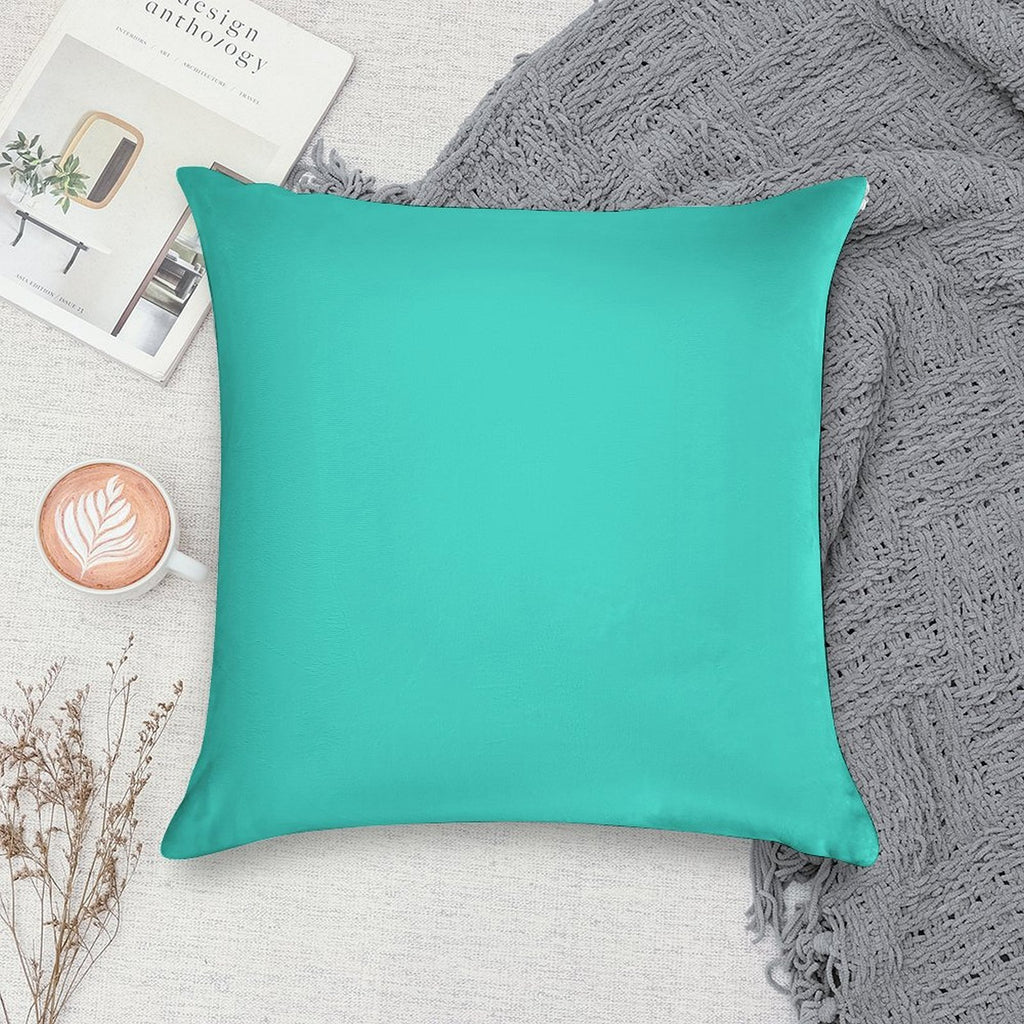 PLAIN TURQUOISE -100 TURQUOISE AND AQUA  AND CYAN SHADES ON OZCUSHIONS ON ALL PRODUCTS Soft Style Accent Throw Pillow