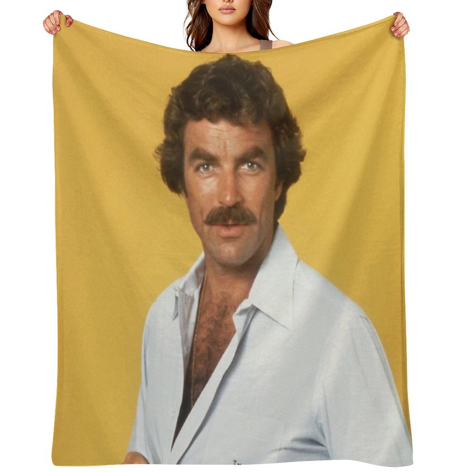 Tom Selleck Velvety-soft Throw Blanket