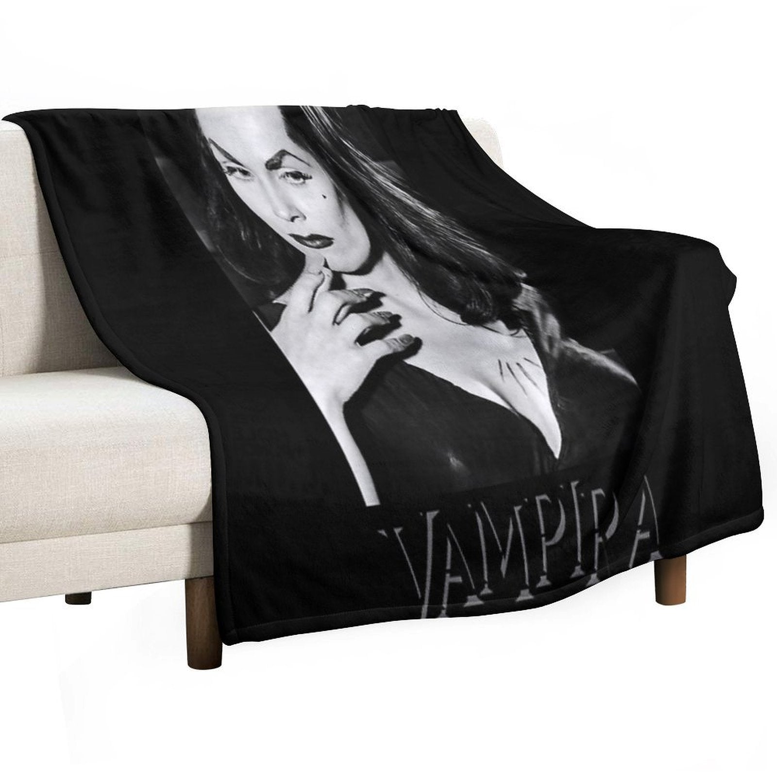 Vampira Machine-washable Throw Blanket