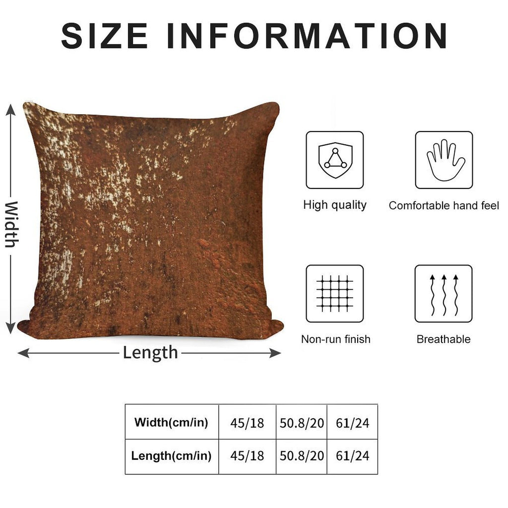 Rust 3 Soft Anti-Pilling Throw Pillow
