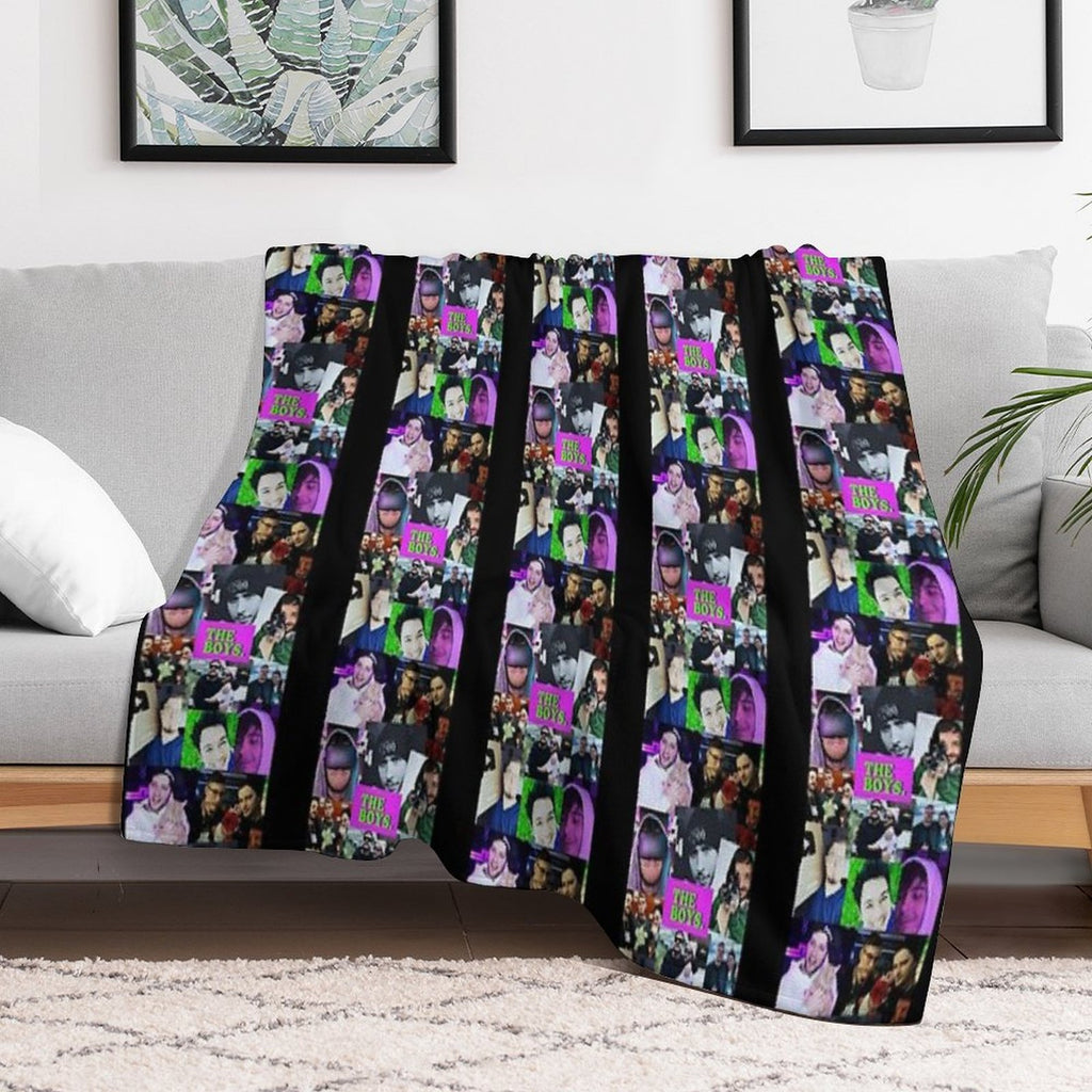 The Boys Collage Eco-conscious Throw Blanket
