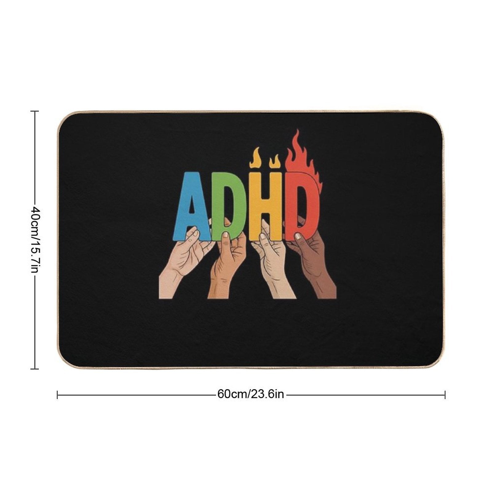 ADHD Awareness Prevent Attention Deficit Warrior Survivor  Rapid-Drying Bath Mat