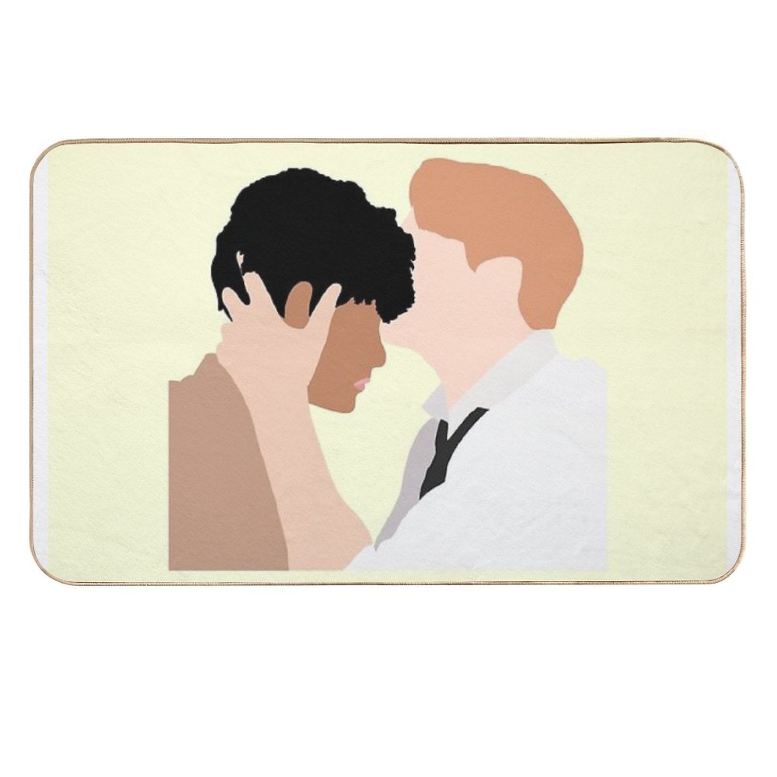 Heartstopper - Nick And Charlie Forehead Kiss  Easy To Clean Bath Mat