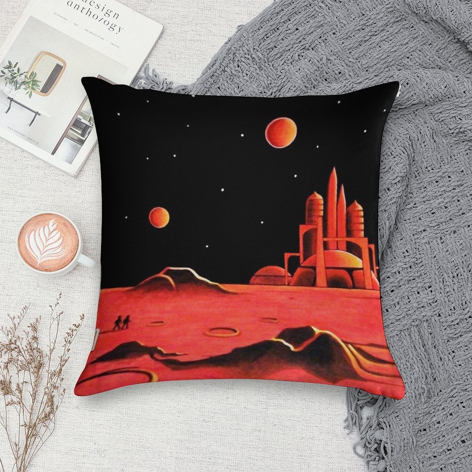 CITY ON MARS Soft Style Accent Throw Pillow