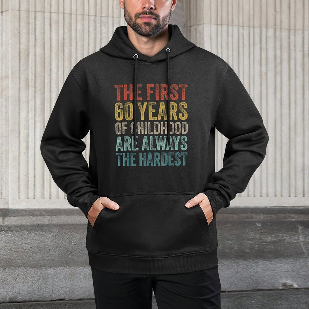 60th Birthday Men 60 Years Old Women Sixty YO Vintage 1965 Moisture-Wicking Hoodie