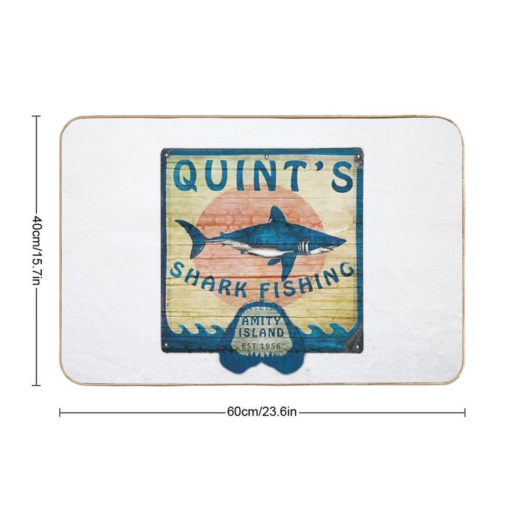 Quint's Shark Fishing  Anti-Trip Bath Mat