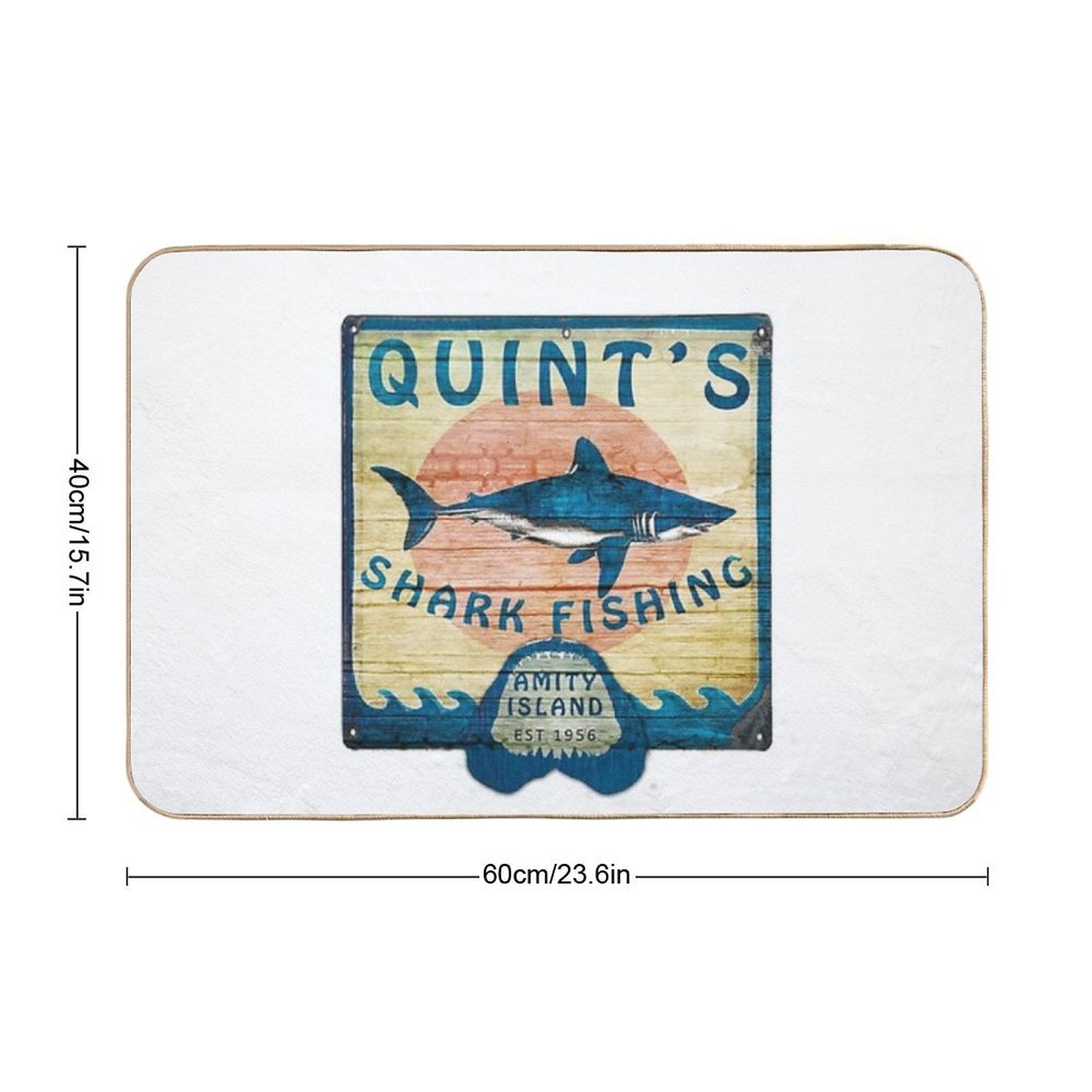 Quint's Shark Fishing  Anti-Trip Bath Mat