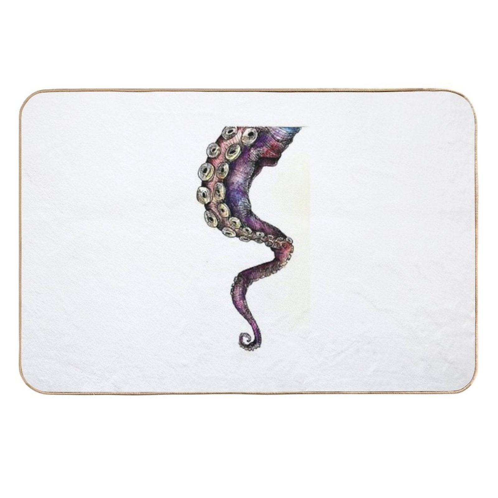 Octopus Tentacle - Watercolour Durable Bath Mat