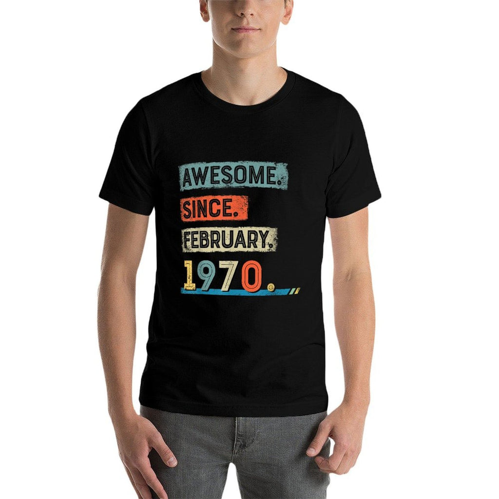 Awesome Since February 1970 50th Birthday Men  Durable T-Shirt