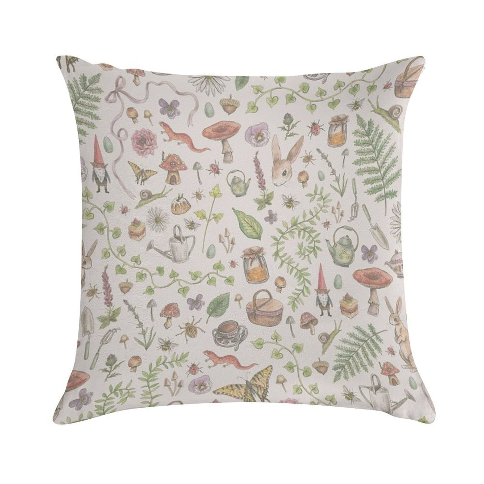 Cottagecore - Faded Pink Soft Durable Construction Throw Pillow