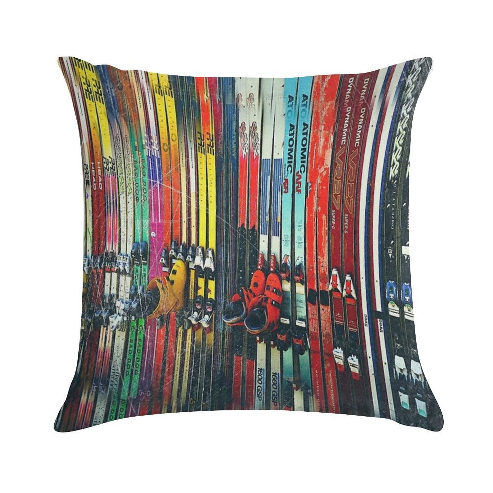 Ski Sun Valley Soft Hidden Zipper Throw Pillow