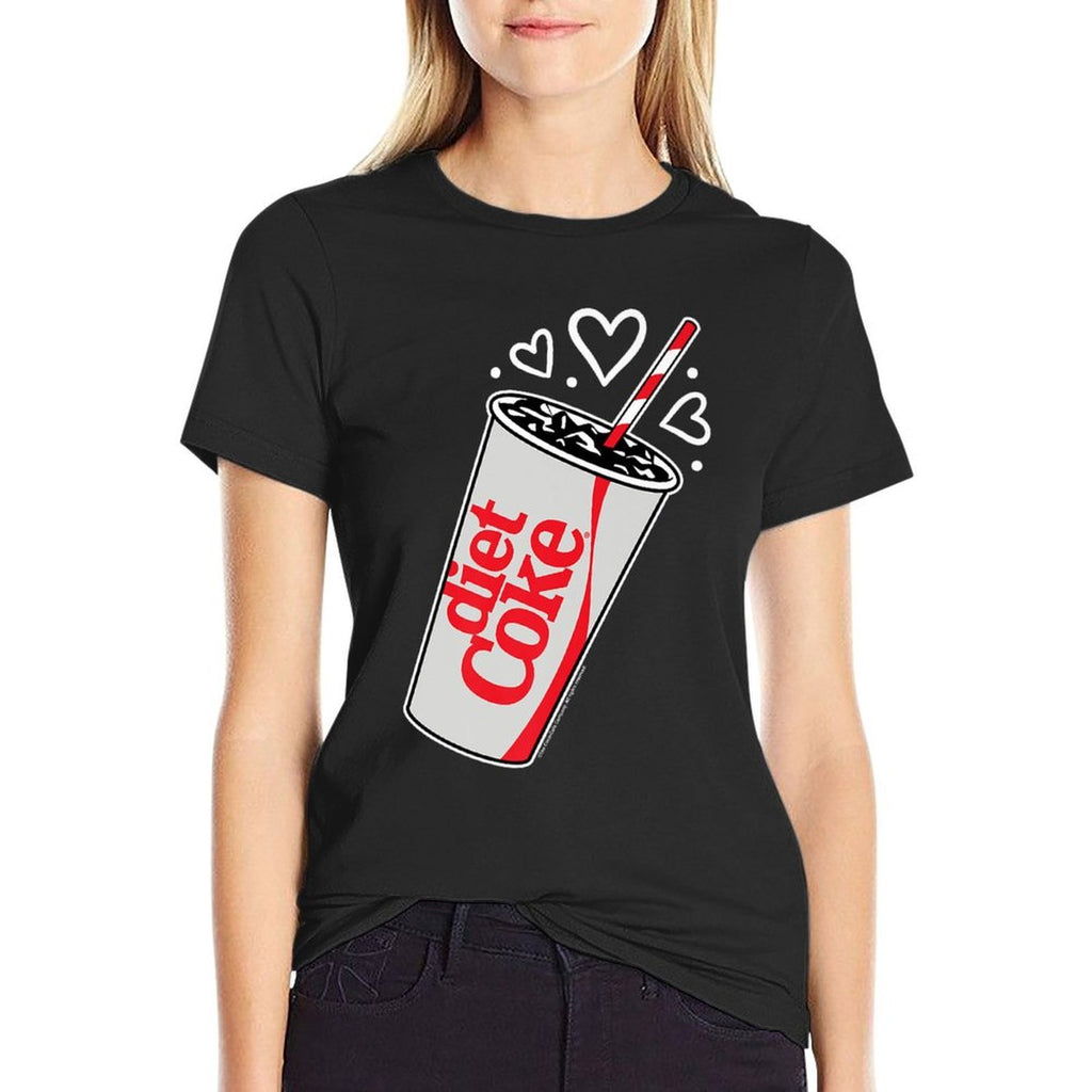 Coca-Cola - Diet Coke Heart Bubbles Premium  Cotton T-Shirt