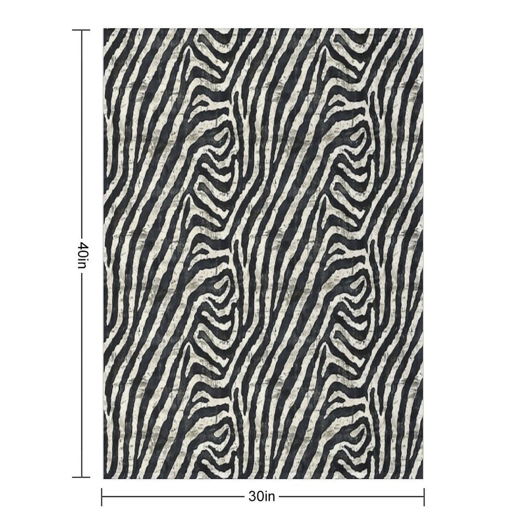 Bold Black And White Animal Stripes Anti-pilling Throw Blanket