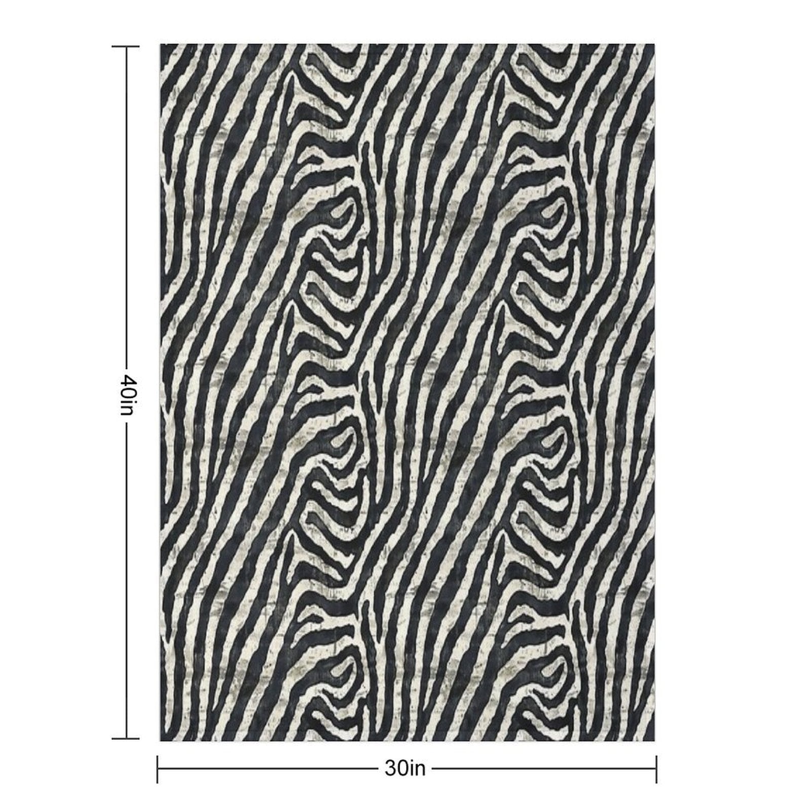 Bold Black And White Animal Stripes Anti-pilling Throw Blanket