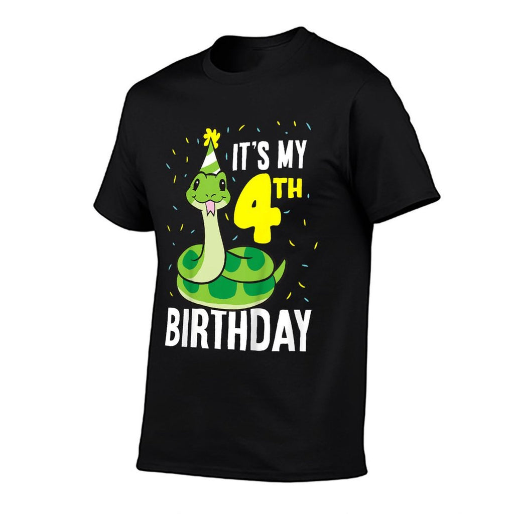Kids Snakes It's My 4th Birthday 4 Year Old Birthday  Classic T-Shirt