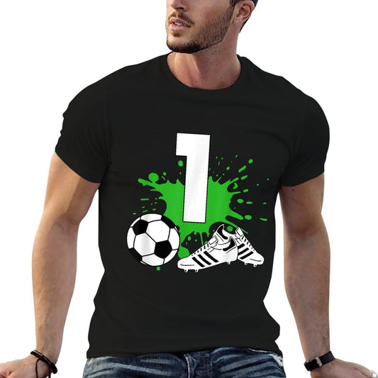 1 Year Old Birthday Boy Soccer Football Player 1st B-Day Age  Affordable Price T-Shirt