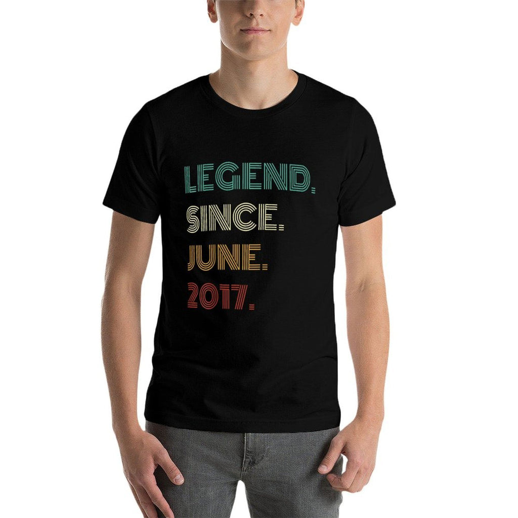 8 Years Old Legend Since June 2017 8th Birthday  Tagless Design T-Shirt