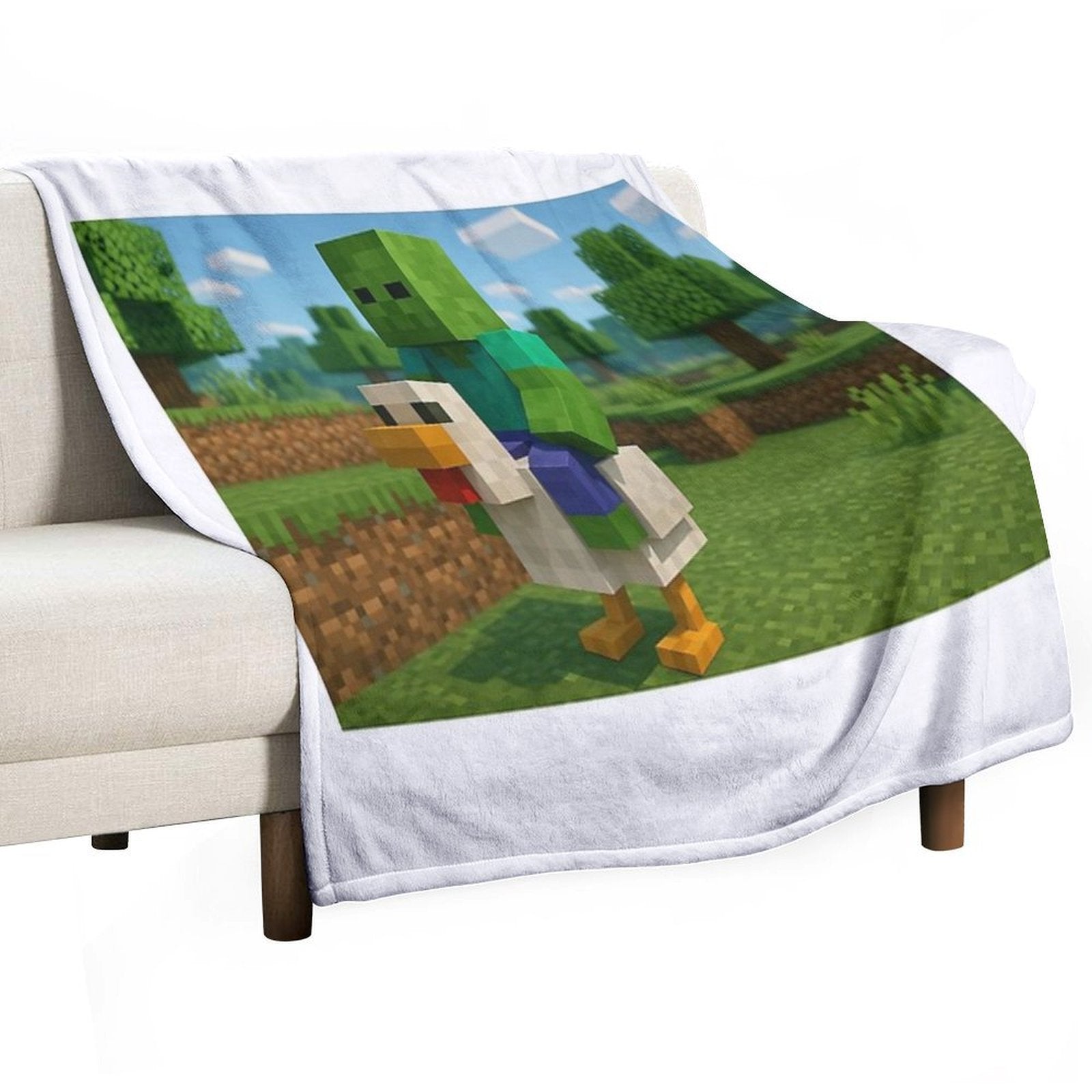 Chicken Jockey Minecraft Quick-dry Throw Blanket