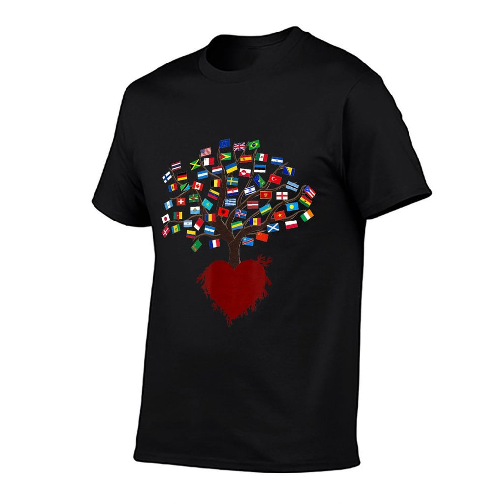 Heart Ands of The Countries of The World, Worlds  Wrinkle-resistant T-Shirt