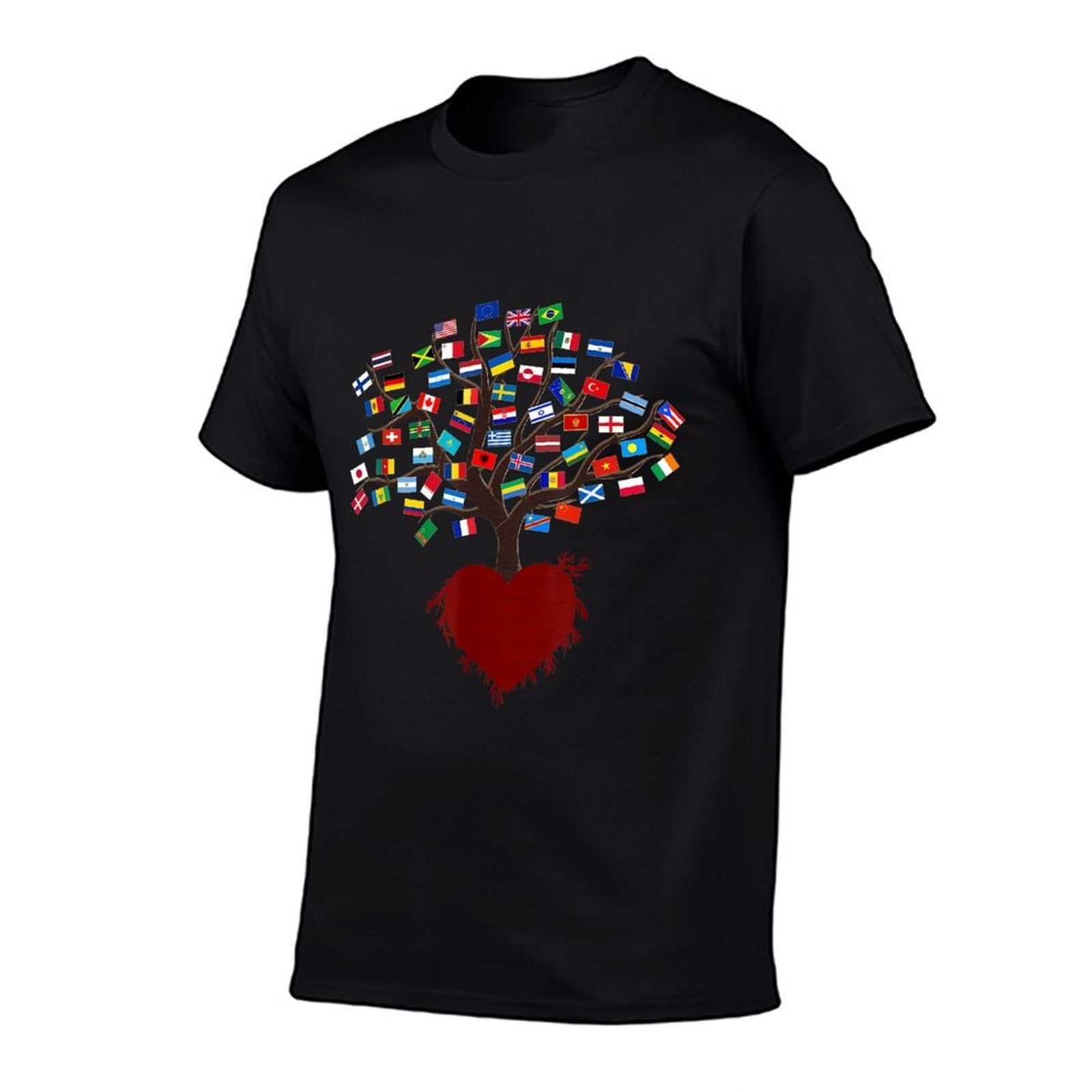 Heart Ands of The Countries of The World, Worlds  Wrinkle-resistant T-Shirt