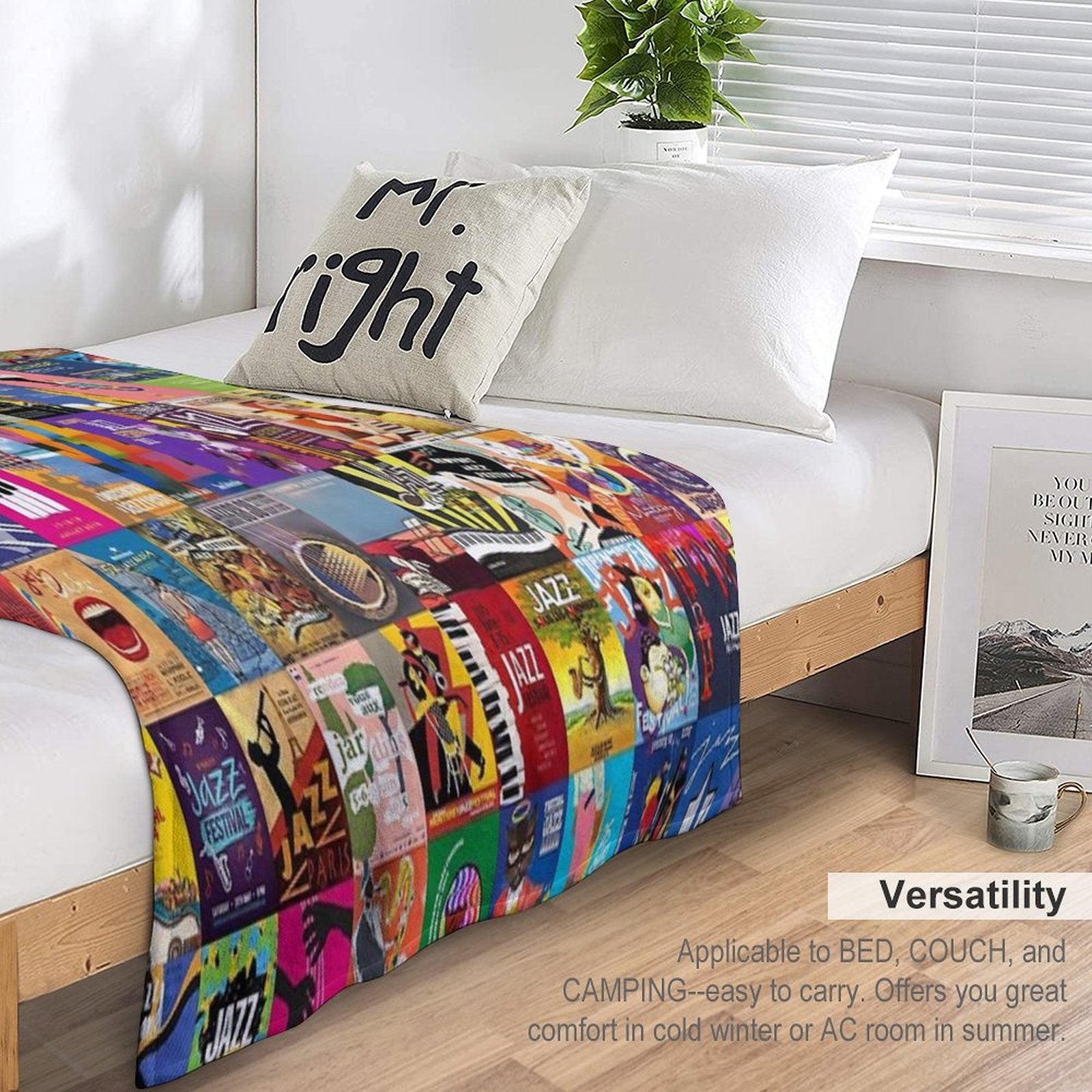 Jazz Festivals Eco-conscious Throw Blanket