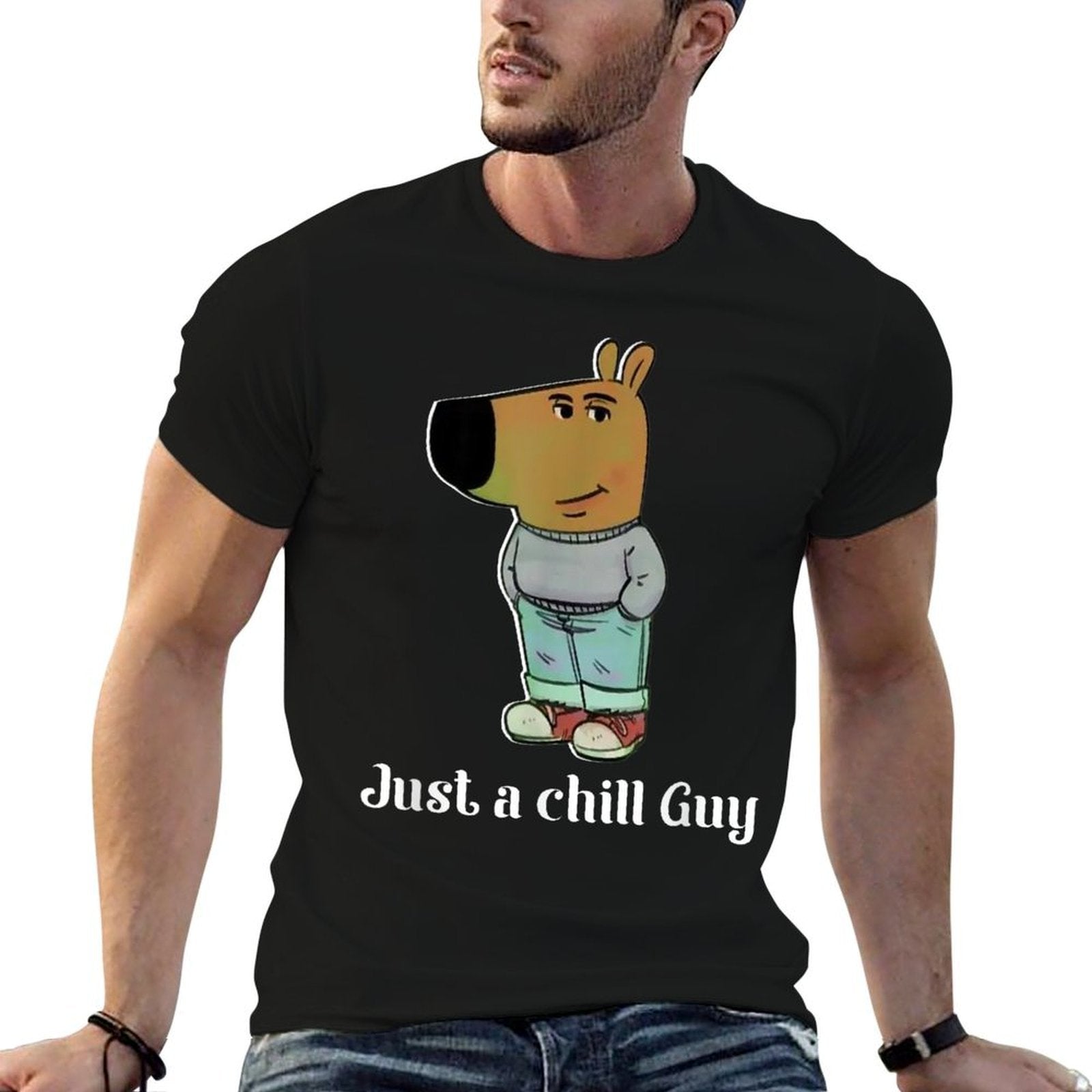 Chill Guy Dog Funny Chill Guy Meme for Men Women Kids Comfortable T-Shirt