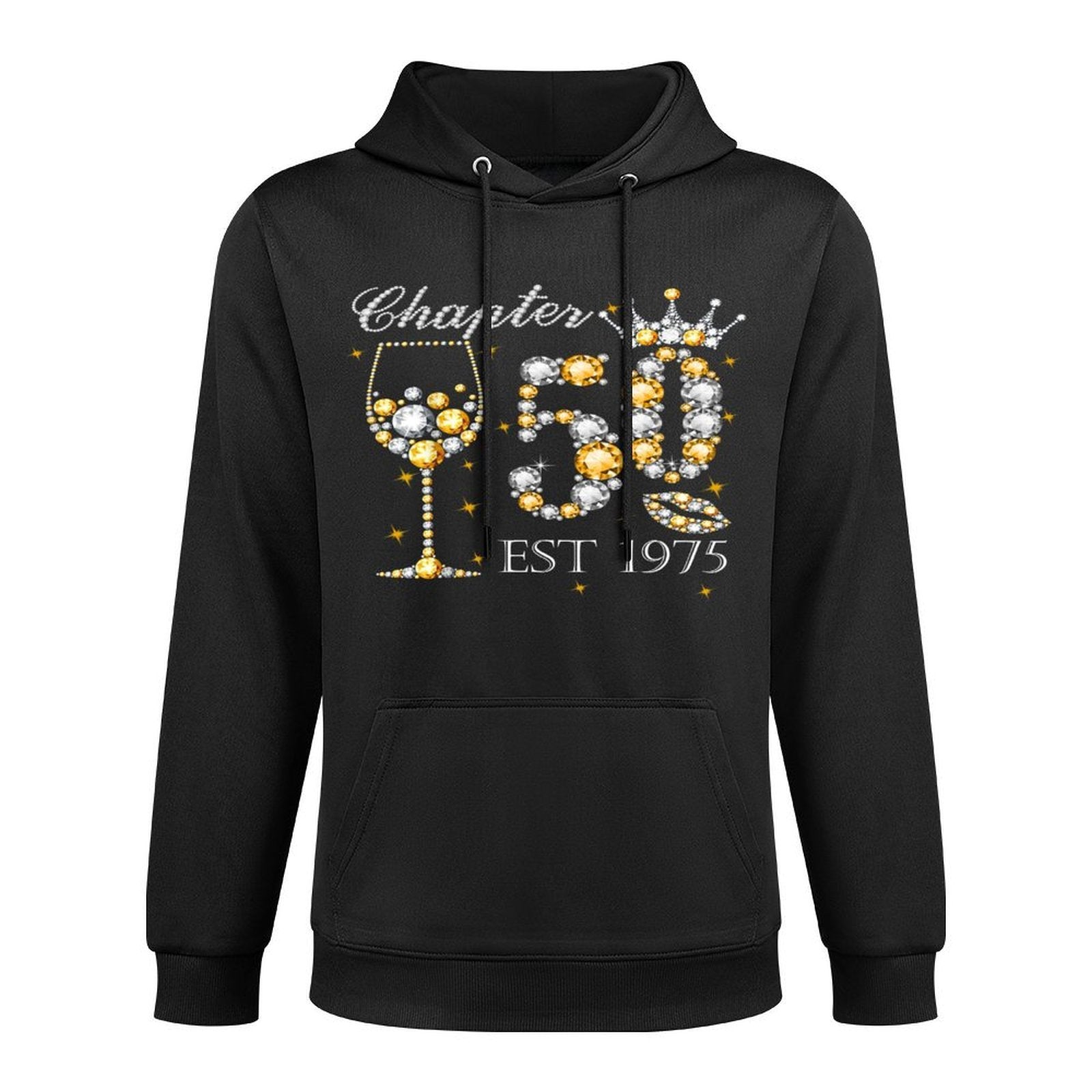 Chapter 50 Est 1975 50th Birthday Decorations For Her Cotton-Polyester Blend Hoodie