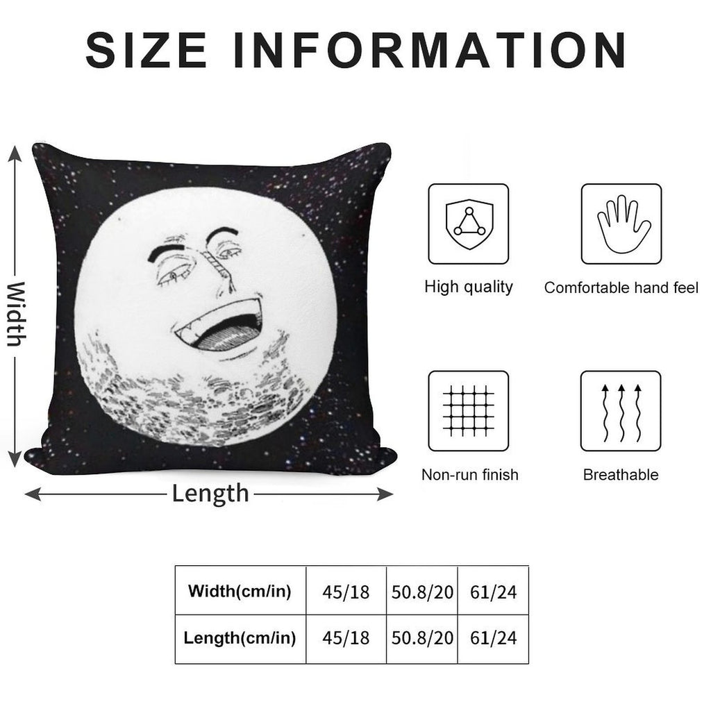 Enel Moon God Soft Hidden Zipper Throw Pillow