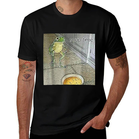 Soup Time Frog Weird Funny Oddly Specific Dank Meme  Breathable T-Shirt