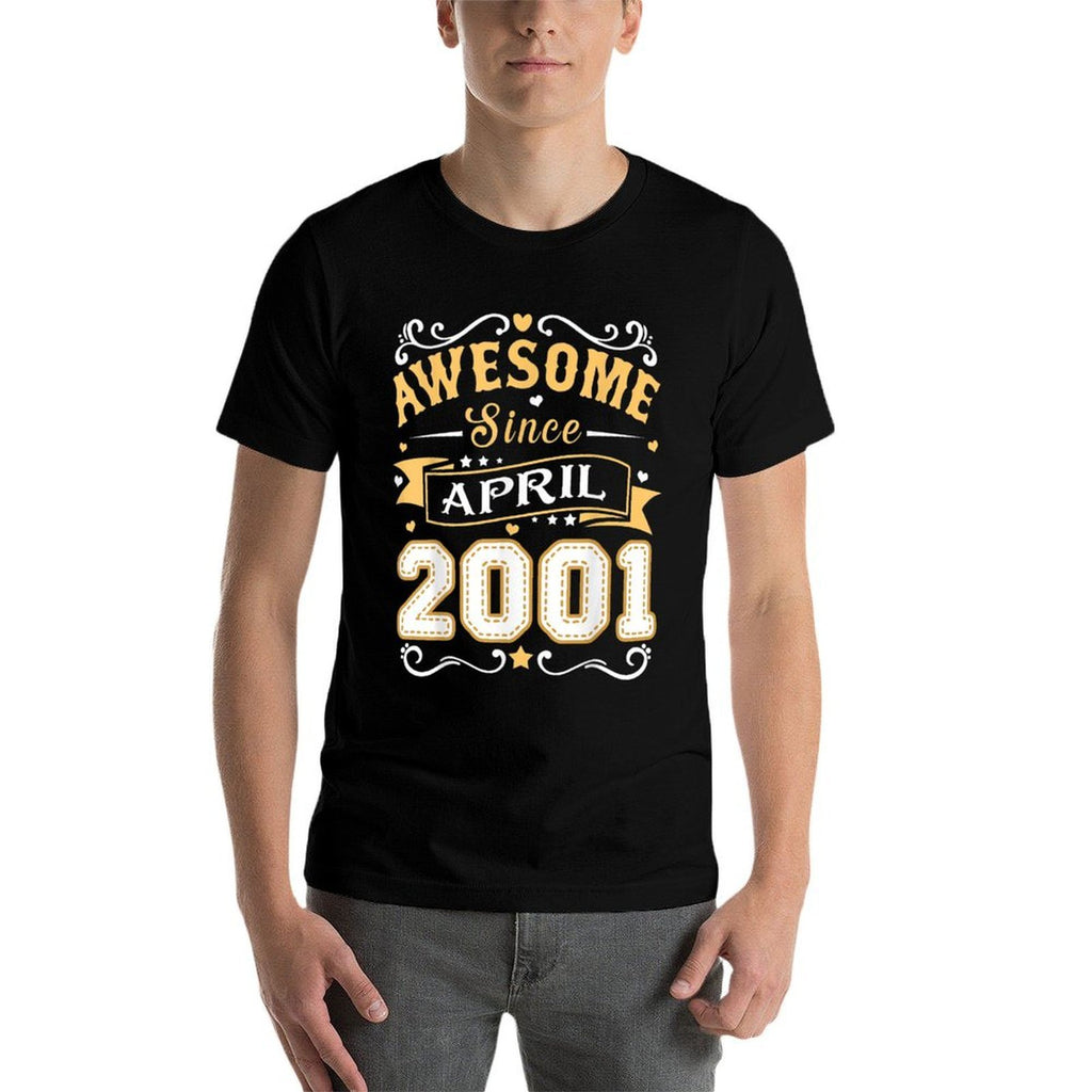 Awesome Since April 2001 21 Years Old 21st Birthday Comfortable T-Shirt