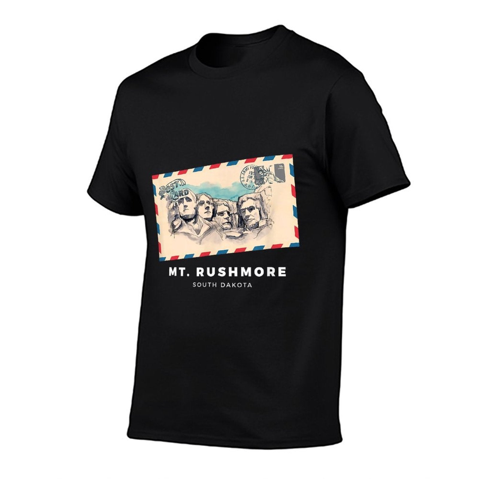 Vintage Watercolor Mt. Rushmore Postcard  Graphic-printed T-Shirt
