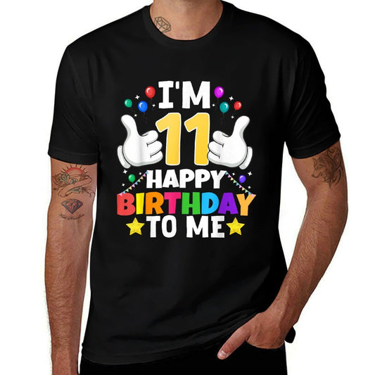11 Year Old Gifts I&#39;m 11 Happy Birthday To Me 11th Birthday  Vintage-inspired T-Shirt