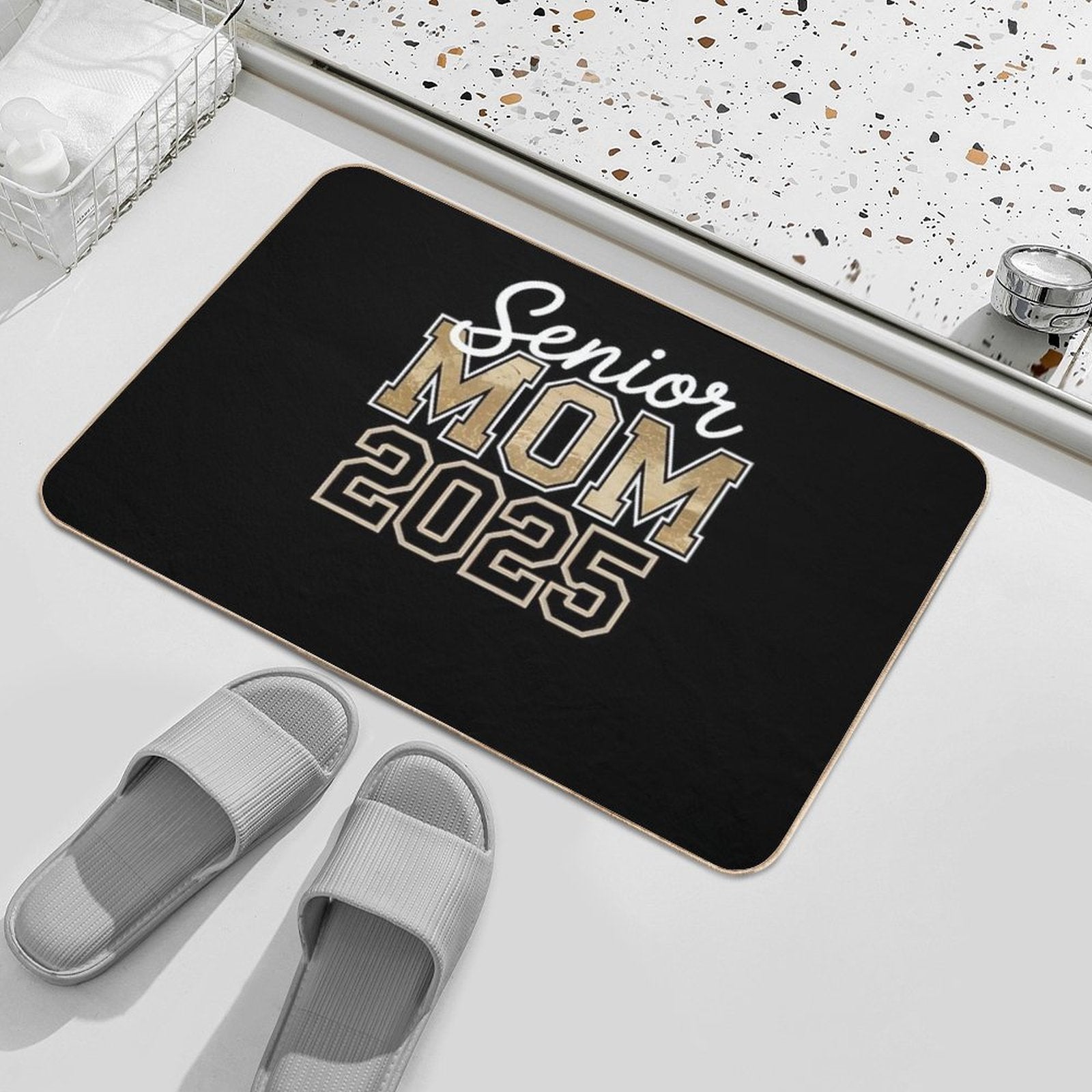 Mom Senior 2025 Proud Mom Of A Class Of 2025  Easy To Clean Bath Mat