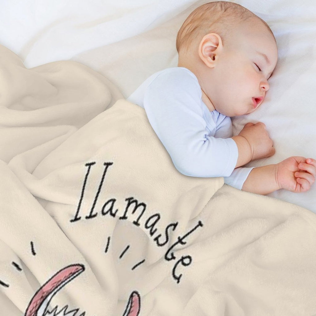Llama Yoga Pose with Llamaste Quick-dry Throw Blanket