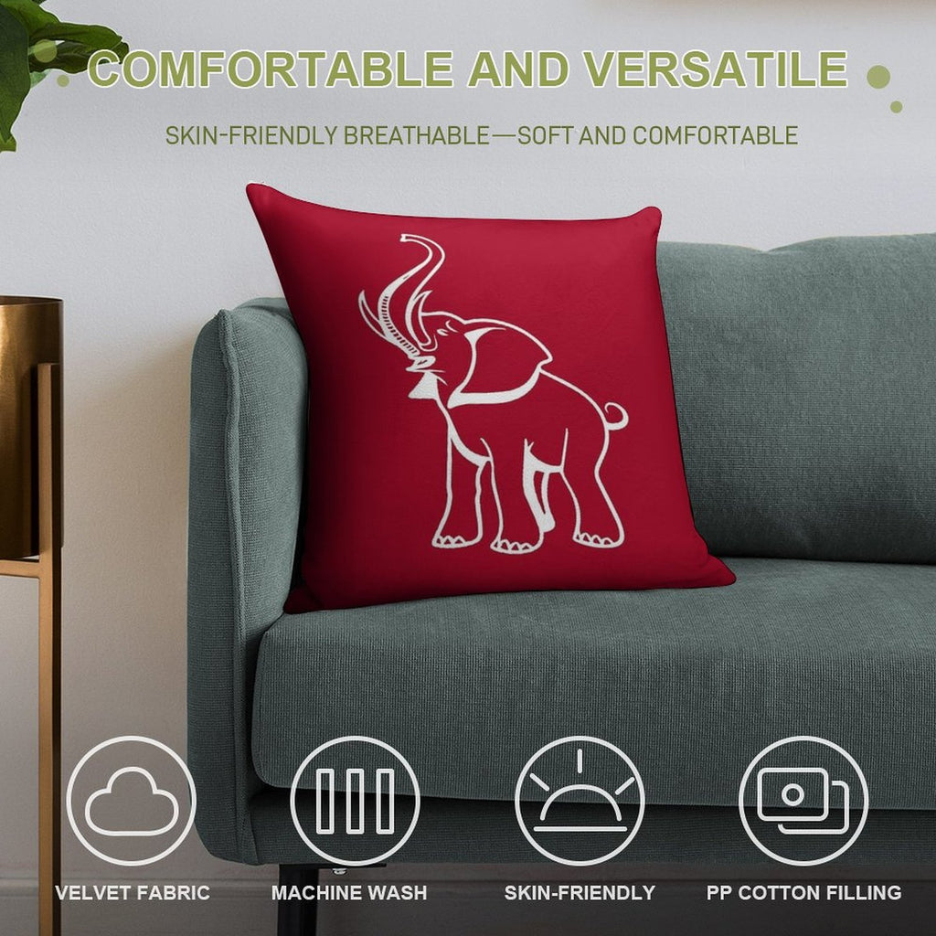 Delta Elephant Sigma Red Theta 2 Soft Style Accent Throw Pillow