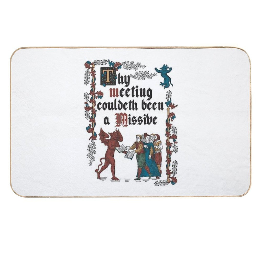 Copy of Could Have Been An Email Medieval Style - Funny Retro Vintage English History  Fade-Resistant Bath Mat