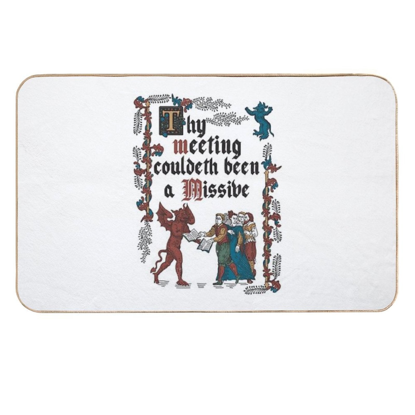 Copy of Could Have Been An Email Medieval Style - Funny Retro Vintage English History  Fade-Resistant Bath Mat