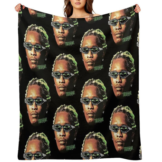 Young Thug Rapper Vintage Quick-dry Throw Blanket