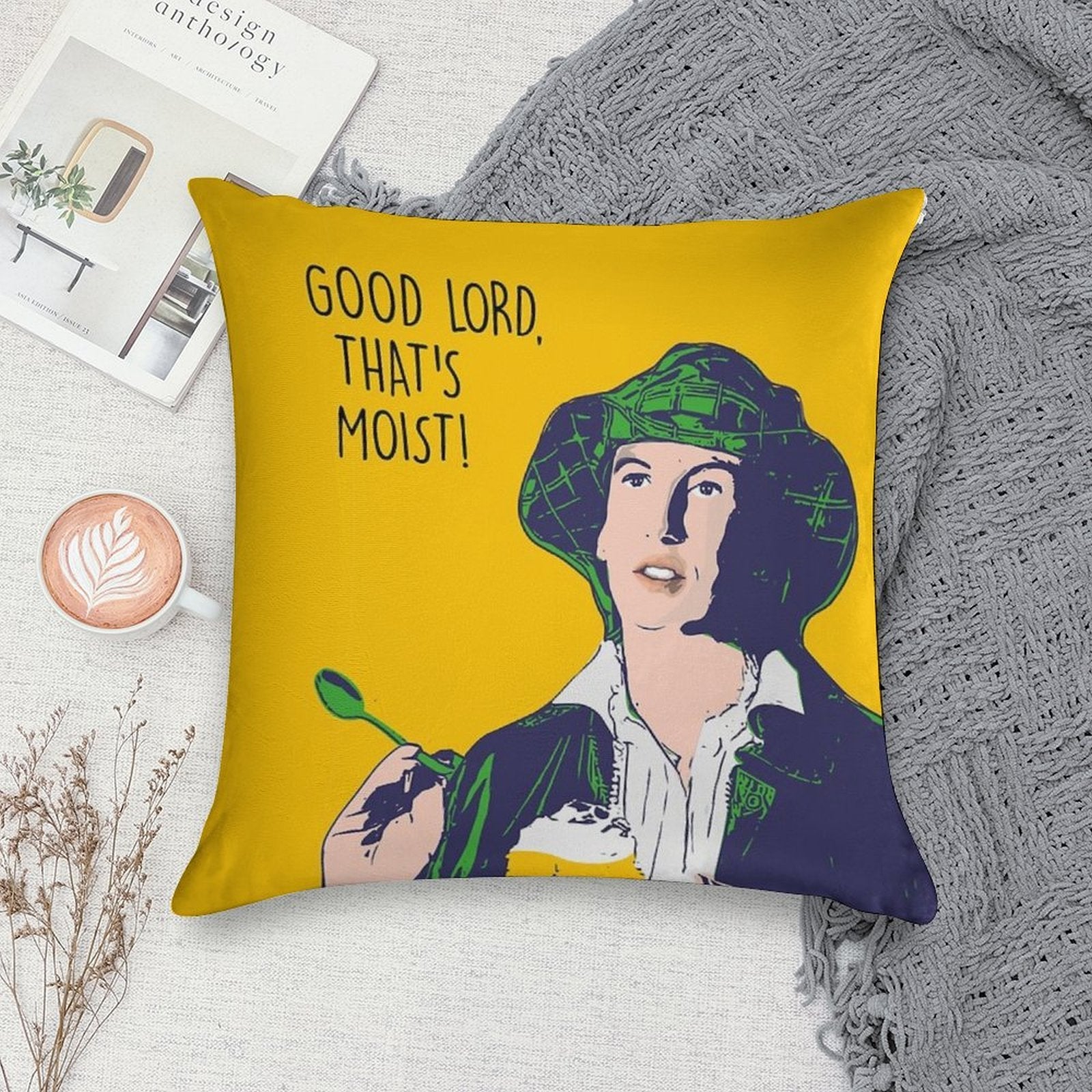 Miranda Hart - Moist  - Pop Art Edition Soft Style Accent Throw Pillow