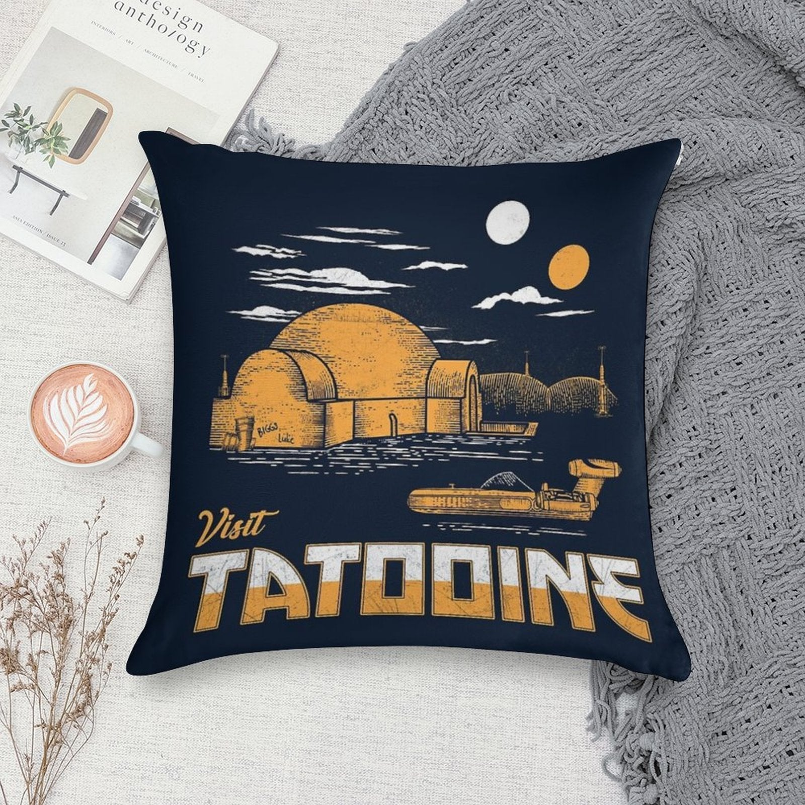 Visit Tatooine Soft Warmth Comfort Throw Pillow