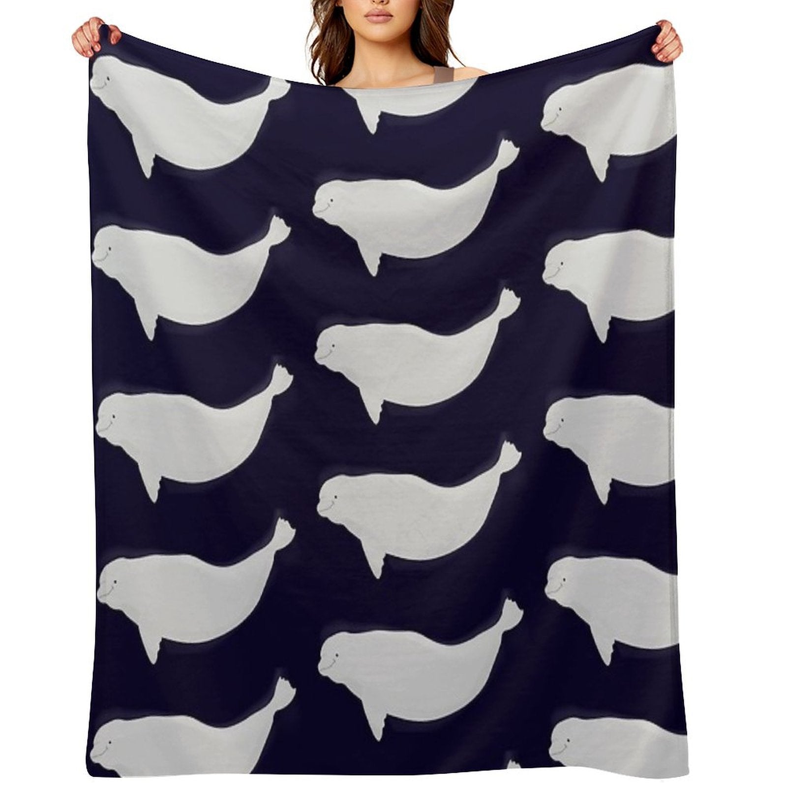 Beluga Shrink-resistant Throw Blanket