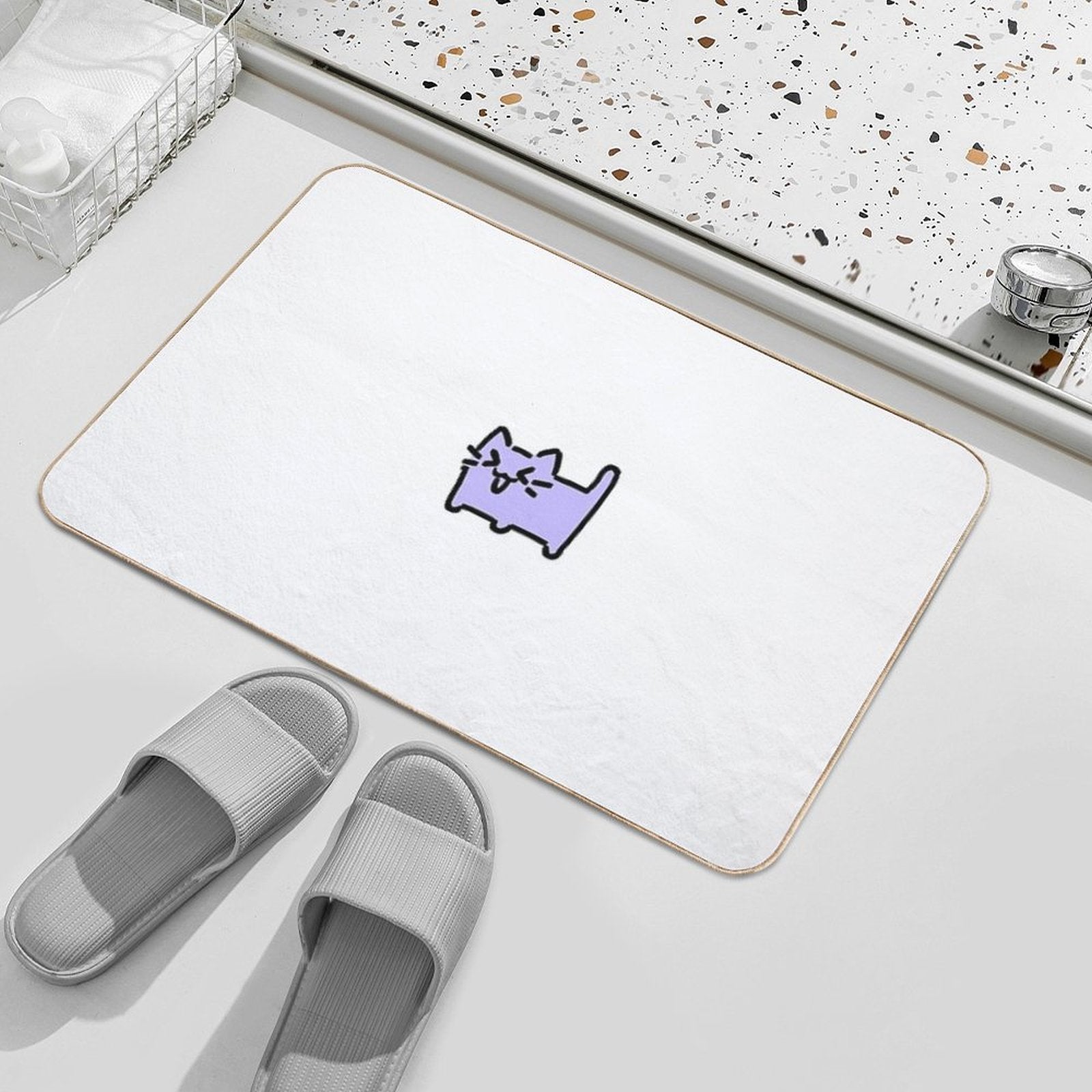 XD Cat - Pastel Violet  Toxin-Free Bath Mat